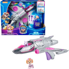 Spinmaster Spin Master Paw Patrol: The Mighty Movie, Skye's Deluxe Superhero Jet incl. Skye Figure, Toy Vehicle (Silver/Pink)