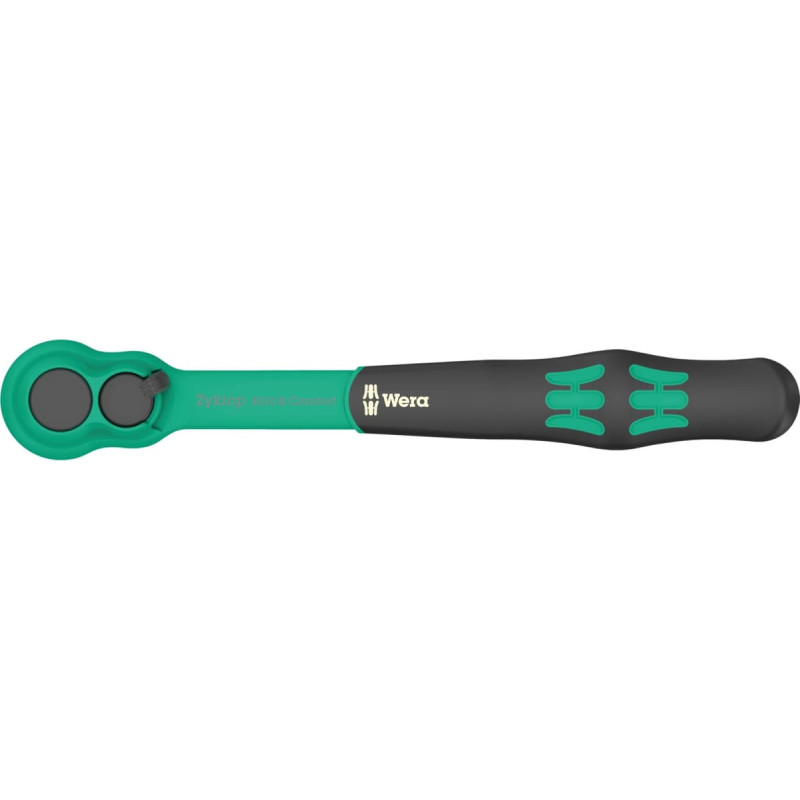 Wera 8010 B Zyklop Comfort ratchet, 3/8 (black/green, comfort ratchet with reversing lever)