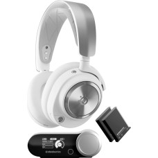 Steelseries Arctis Nova Pro Wireless, gaming headset (white, ANC, USB-C, jack)