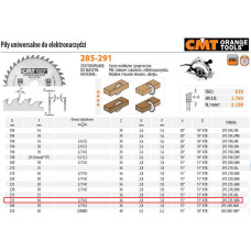 CMT PIŁA UNIWERSALNA, DO CIĘCIA WZDŁUŻNEGO I POPRZECZNEGO HM D=235 F=30 Z=36N K=2,8/1,8