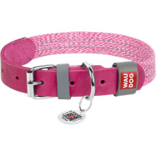 Waudog Classic Dog collar with QR code Waudog size L pink