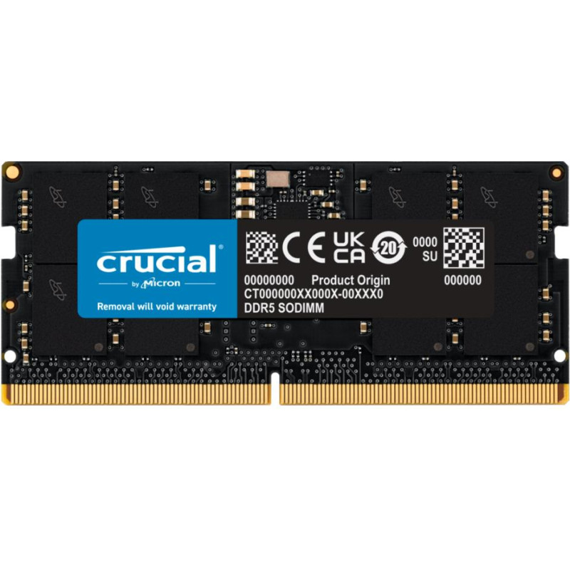 Crucial DDR5-4800           16GB SODIMM CL40 (16Gbit)