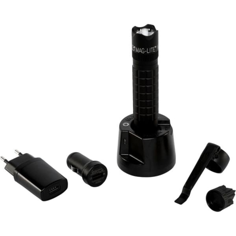 Maglite Mag-Tac Rechargeable plain bezel schwarz