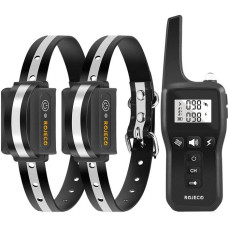Rojeco PD529 1000m Dog Training Collar with 2 Collars (black)