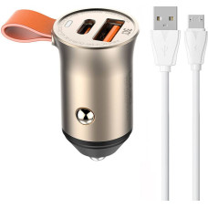 Ldnio C509Q USB, USB-C 30W Car charger + MicroUSB cable Cable