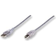 Manhattan USB cable Manhattan USB-A - USB-B 5 m Silver (345408)
