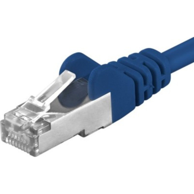 Premiumcord PREMIUMCORD Patch kabel CAT6a S-FTP, RJ45-RJ45, AWG 26/7 0,25m niebieski