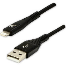 Logo USB cable Logo USB-A - Lightning 1 m Black