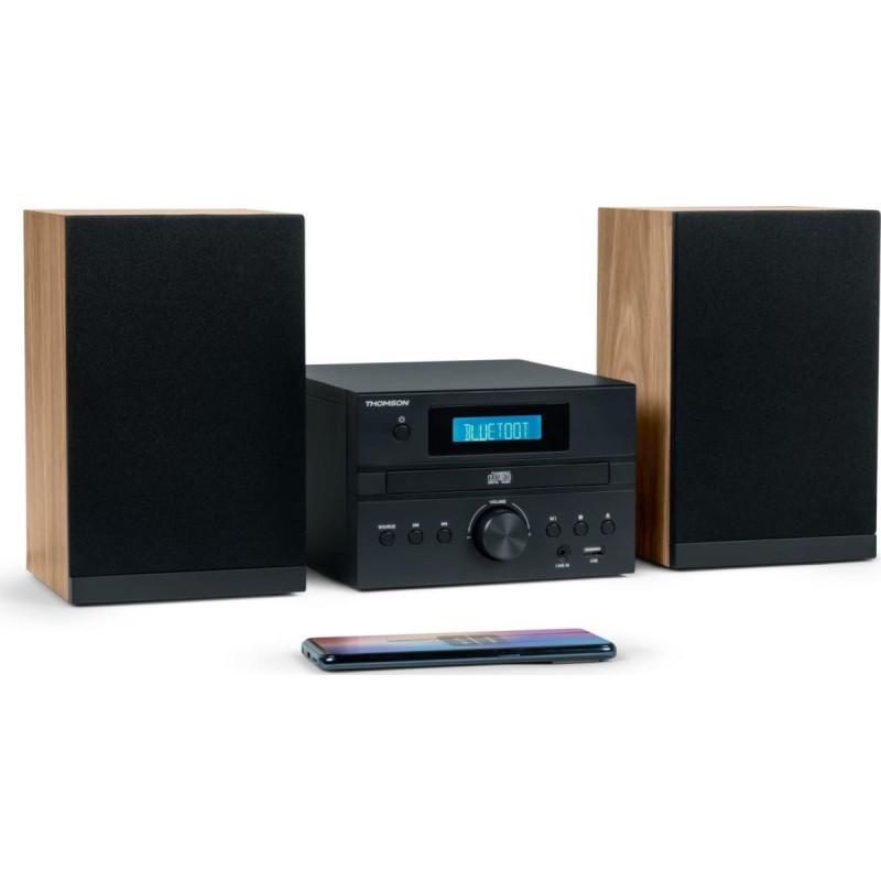 Thomson Wieża Thomson Thomson Mini Wieża COSY Bluetooth Bass Boost CD Radio FM 50W Czarna