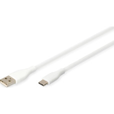 Digitus Kabel USB Digitus Digitus USB-A > USB-C 2.0 (ST-ST) 0,5m Ladekabel Silikon 60W Wei&szlig;