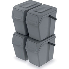 Prosperplast Garbage basket Prosperplast Sortibox for segregation 4 x 25L grey (ISWB25S4-405U)