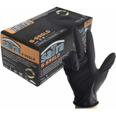 Satra RĘKAWICE NITRYLOWE CZARNE roz. S  100szt.