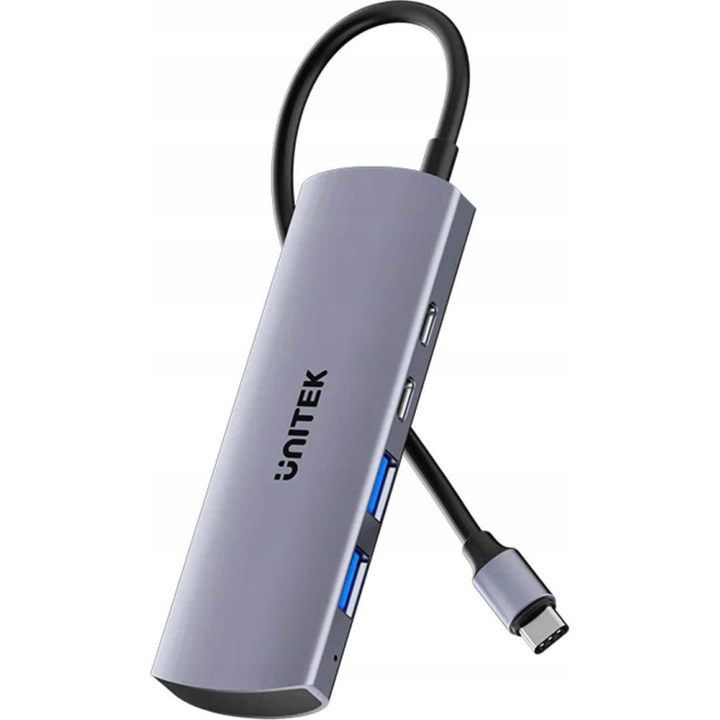 Unitek Hub 4w1 USB-C 10 Gbps, 2x USB-A i 2x USB-C H1112DGY01