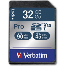 Verbatim SDHC Card Pro 32GB Class 10 UHS-I