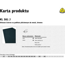 Klingspor ARKUSZE ŚCIERNE NA PODŁOŻU PŁ&Oacute;CIENNYM 230mm x 280mm KL381J gr.400 /50szt.
