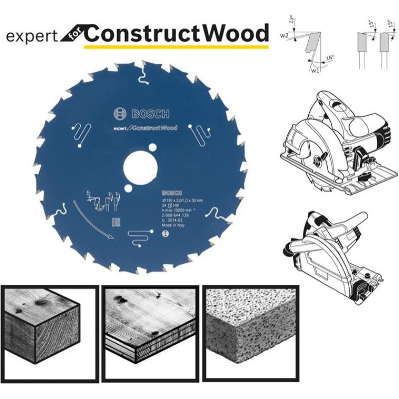 Bosch CONSTRUCT WOOD CIRCULAR SAW EXPERT 160X20MM 24T