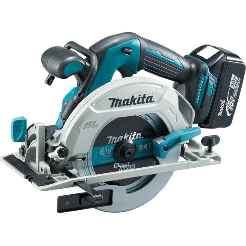 Makita PILARKA TARCZOWA 18V 165mm 2 x 5,0Ah LI-ION BEZSZCZOTKOWA WALIZKA MAKPAC DHS680RTJ