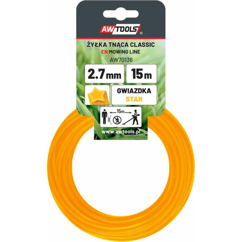 Awtools AW TRIMMER LINE CLASSIC  2,7x15m/ STAR