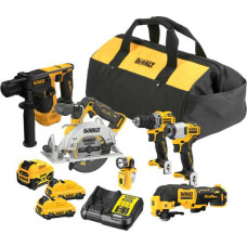 Dewalt ZESTAW COMBO 12V DCK611P1D2 (DCH072+DCS512+DCD701+DCF801+DCS353+DCL510) 1x5,0 2x2,0Ah TORBA