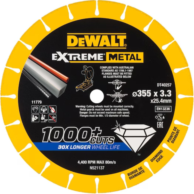 Dewalt TARCZA METAL 355x3,3x25,4mm DIAMENTOWA