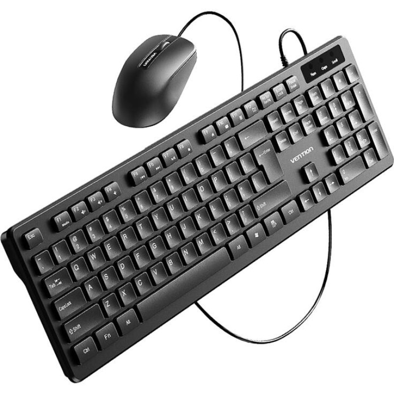 Vention KTCB0-EN Wired Keyboard + Mouse + Mouse Pad Set (Black)