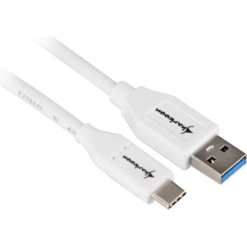 Sharkoon USB 3.1 Cable A-C - white - 0.5m