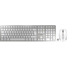 Cherry DE layout - CHERRY DW 9100 SLIM, desktop set (white/silver, SX scissor technology)