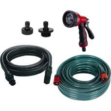 Einhell Pump accessory set suction and pressure side (OFP), 5 pieces, hose (20 meters, with garden spray)