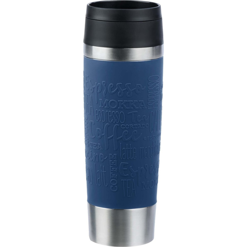 Emsa TRAVEL MUG Classic Grande thermal mug (dark blue/stainless steel, 0.5 liters)