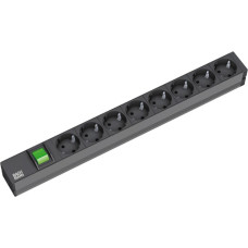 Bachmann 19 IT PDU power strip Basic 8-way, 1U (black, 2 meters)