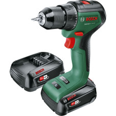 Bosch cordless drill UniversalDrill 18V-60 (green/black, 2x Li-ion battery 2.0Ah, case, POWER FOR ALL ALLIANCE)