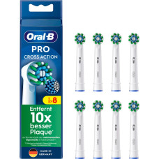 Oral-B Braun Oral-B Pro Cross Action brush heads pack of 8 (white)