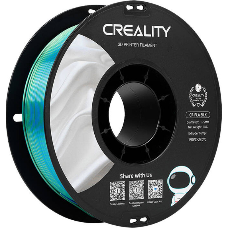 Creality CR-Silk PLA Filament Blue/Green, 3D Filament (1 kg, 1.75 mm, on a roll)