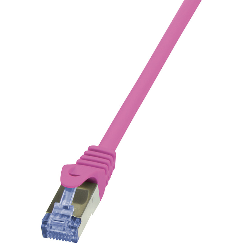Logilink Patchcord Cat.6A, S/FTP, 0,25m, r&oacute;żowy (CQ3019S)