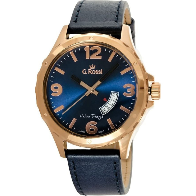 Gino Rossi Zegarek Gino Rossi męski Derter czarny (10273A-6F3)