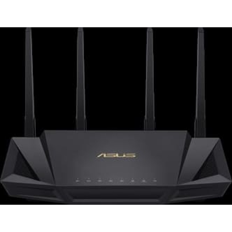 Asus Wireless Router|ASUS|Wireless Router|3000 Mbps|Mesh|Wi-Fi 5|Wi-Fi 6|IEEE 802.11 b/g|IEEE 802.11n|USB 3.2|1 WAN|4x10/100/1000M|Number of antennas 4|RT-AX58U