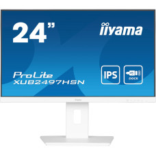 Iiyama ProLite XUB2497HSN-W2 - 23.8 -  white (matt), FullHD, IPS, USB-C, RJ-45, 100Hz panel