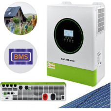 Qoltec Hybrydowy Inwerter solarny Off-Grid 11000W | 160A | 48V | MPPT | BMS | Sinus | opcja Wi-Fi | Power Factor 1.0