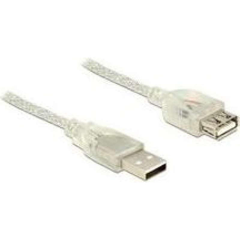 Lanberg USB cable Lanberg USB-A - USB-A 5 m Transparent (CA-USBE-12CC-0050-TR)