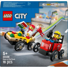 Lego 60458 City Pizza Delivery Truck vs. Fire Truck, Construction Toy