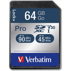 Verbatim SDXC Karte Pro     64GB Class 10 UHS-I             47022