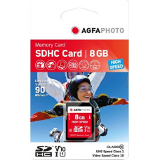 Agfaphoto SDHC Card 8GB High Speed Class 10 UHS I U1 V10