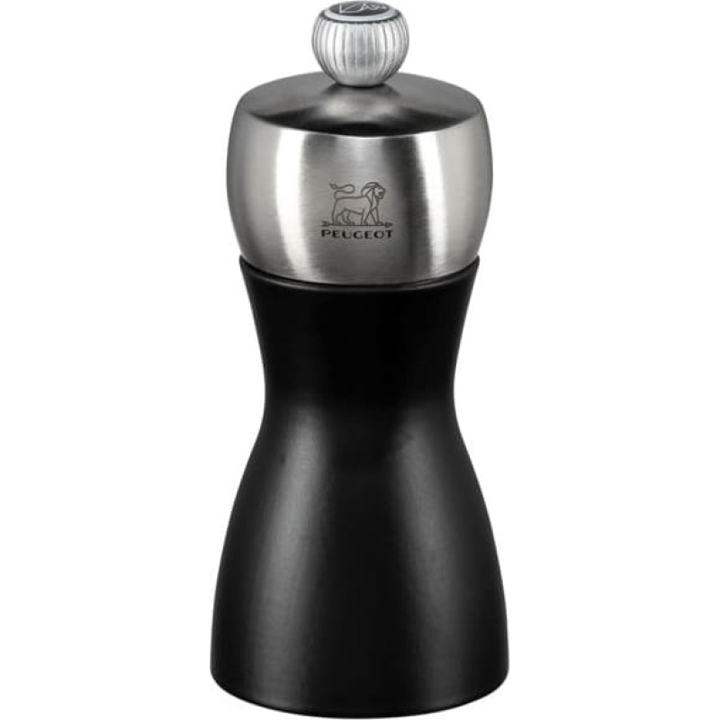 Peugeot FIDJI salt mill beech wood matt black 12 cm
