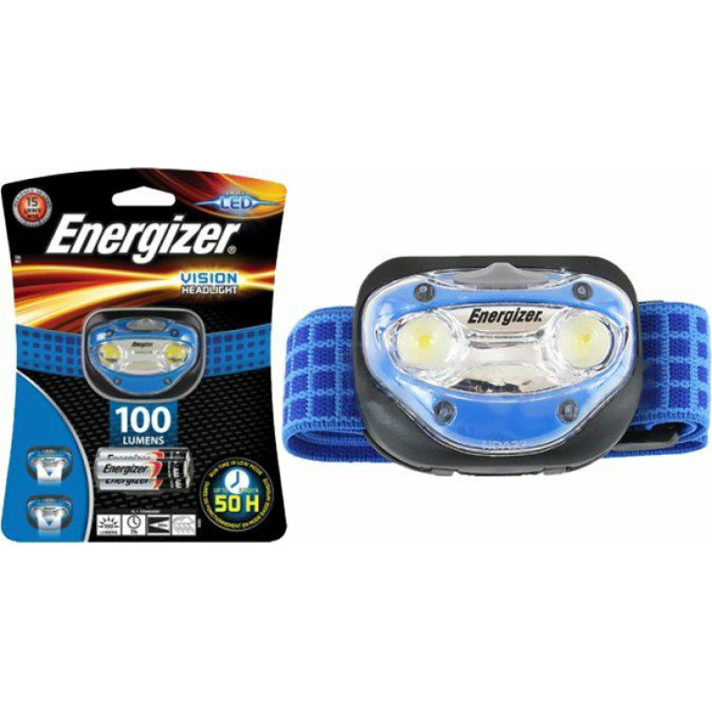 Energizer LATARKA CZOŁOWA VISION HEADLIGHT 200 lm 3 LED 3AAA NIEBIESKA