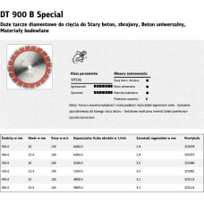 Klingspor TARCZA DIAMENTOWA SEGMENTOWA 350mm x 3,0mm x 25,4mm   DT900B
