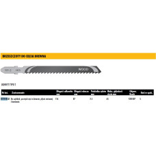 Dewalt BRZESZCZOT DO WYRZYNARKI 116x2,5mm T301BCP DREWNO /5szt.