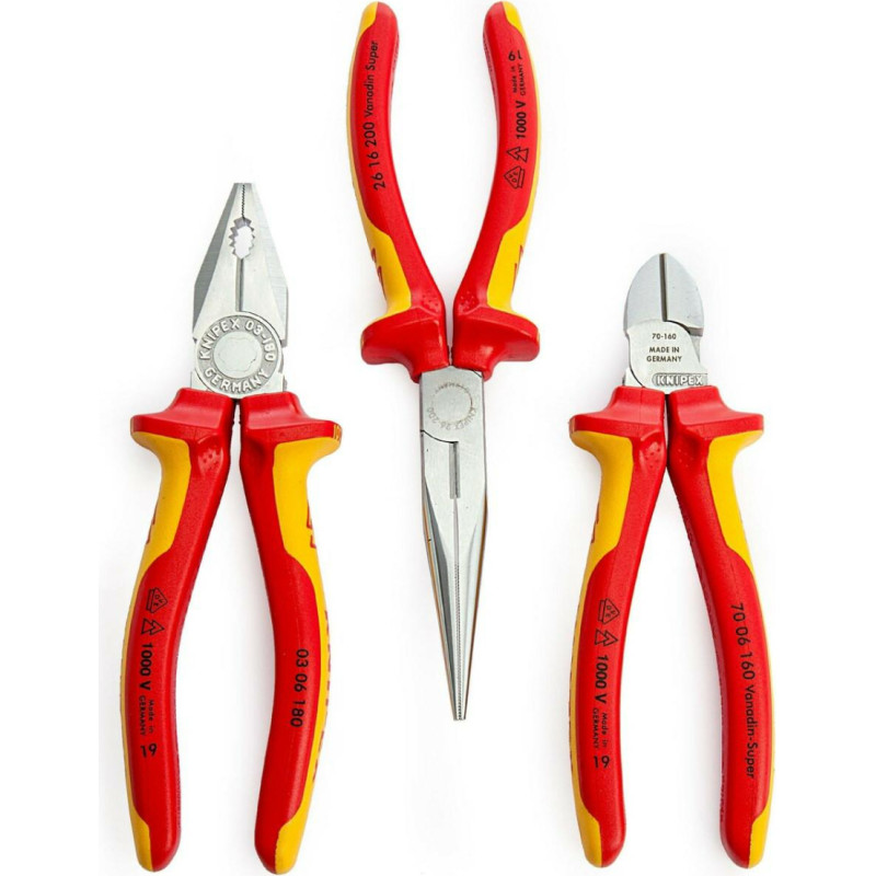 Knipex 00 20 12 Electro pliers set - 3-pieces