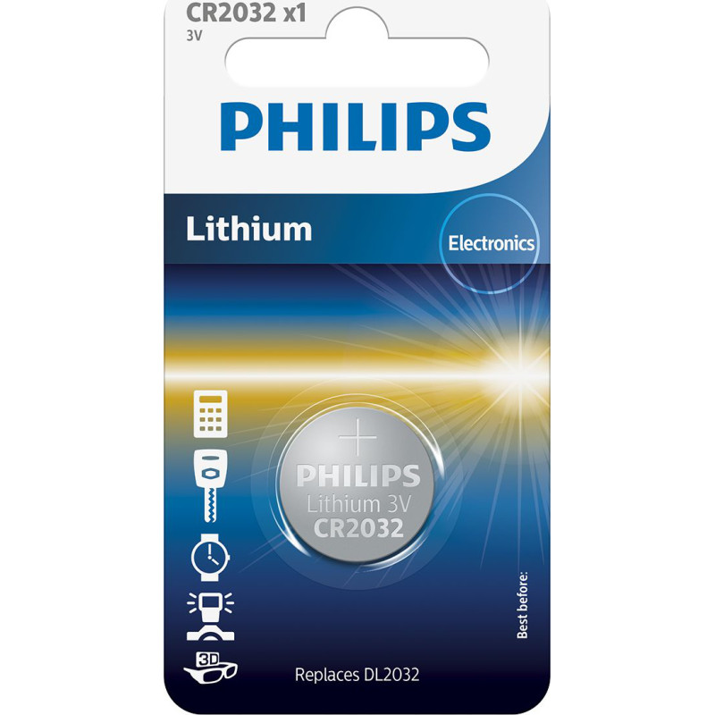 Philips Lithium 3.0V Knopfzelle CR2032