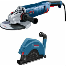 Bosch SZLIFIERKA KĄTOWA   230mm/2400W GWS 24-230 JZ ŁAG.ROZR. + OSŁONA ODSYSAJĄCA GDE 230 FC-S