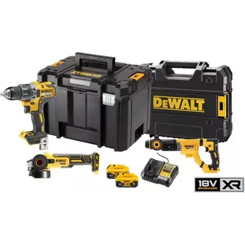 Dewalt ZESTAW COMBO 18V DCK327P2T (DCD791 + DCH263 + DCG405) 2x5,0Ah